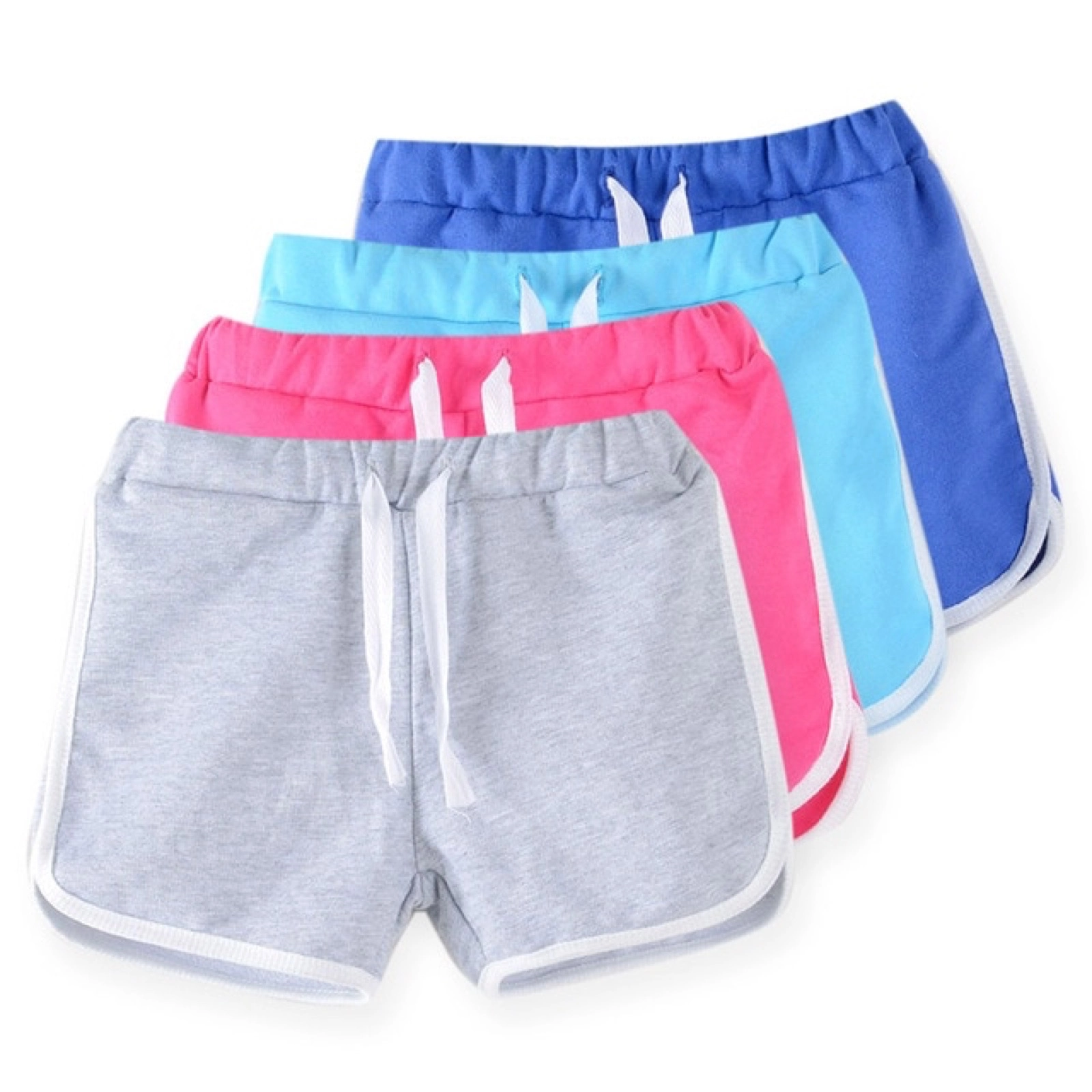 Brightly colored shorts for kids, perfect for summer and beach days.