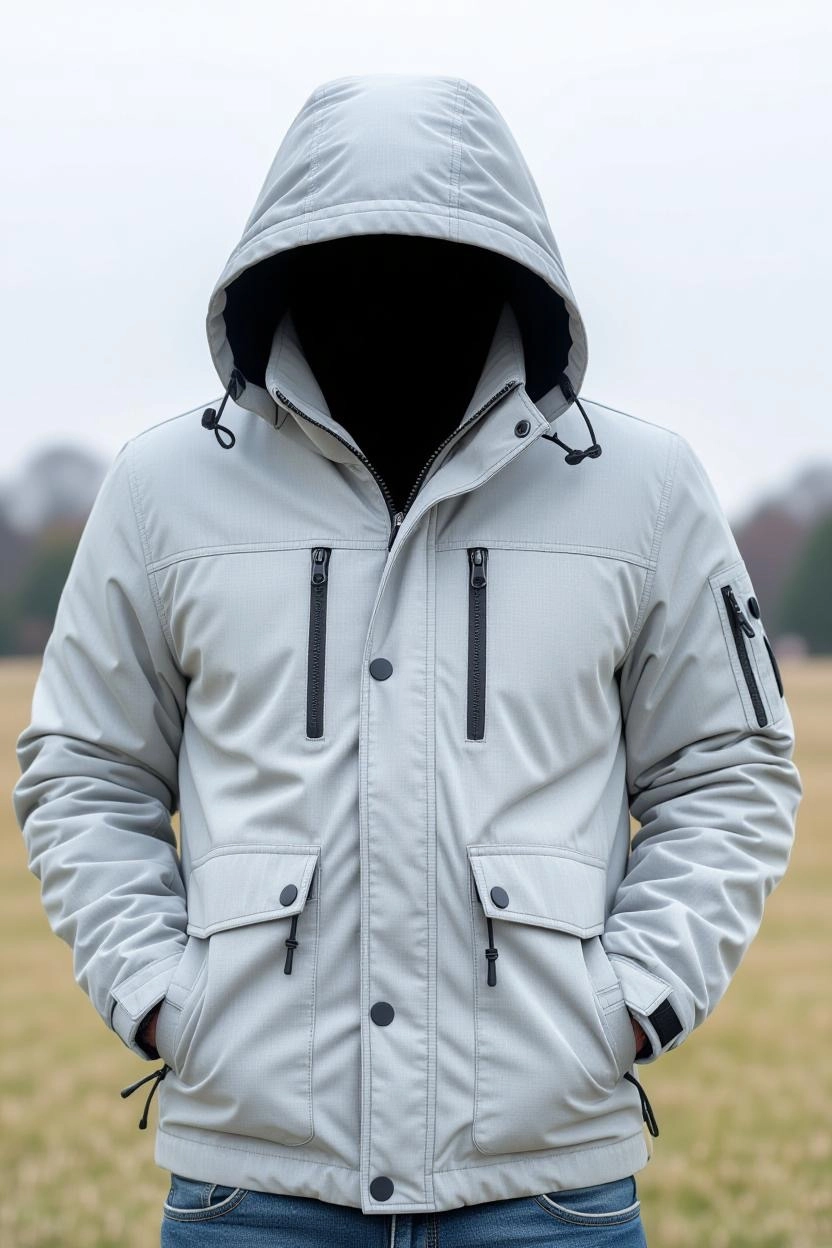 Warm and lightweight padded jacket, perfect for cold weather.